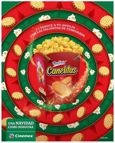 ¡Llegó diciembre y en <a href="/Cinemex/">Cinemex</a> ya se siente la navidad! ❄️🎄Mira su increíble nuevo sabor de palomitas por temporada 🍿 en colaboración con “Canelitas” ✨ ¿Crees que ha sido una buena idea? 😮