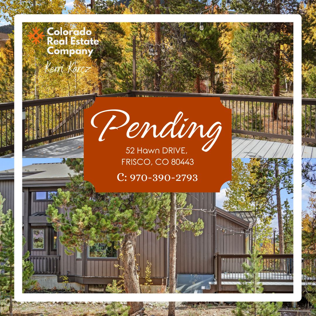 Congratulations Kerri Karcz on this Pending Sale in Frisco Colorado! For more info contact Kerri at 970-390-2793 

#colorado #coloradorealestate #coloradohomes #rockymountainhomes #friscocolorado #summitcountycolorado #coloradorealtor #realestateagent