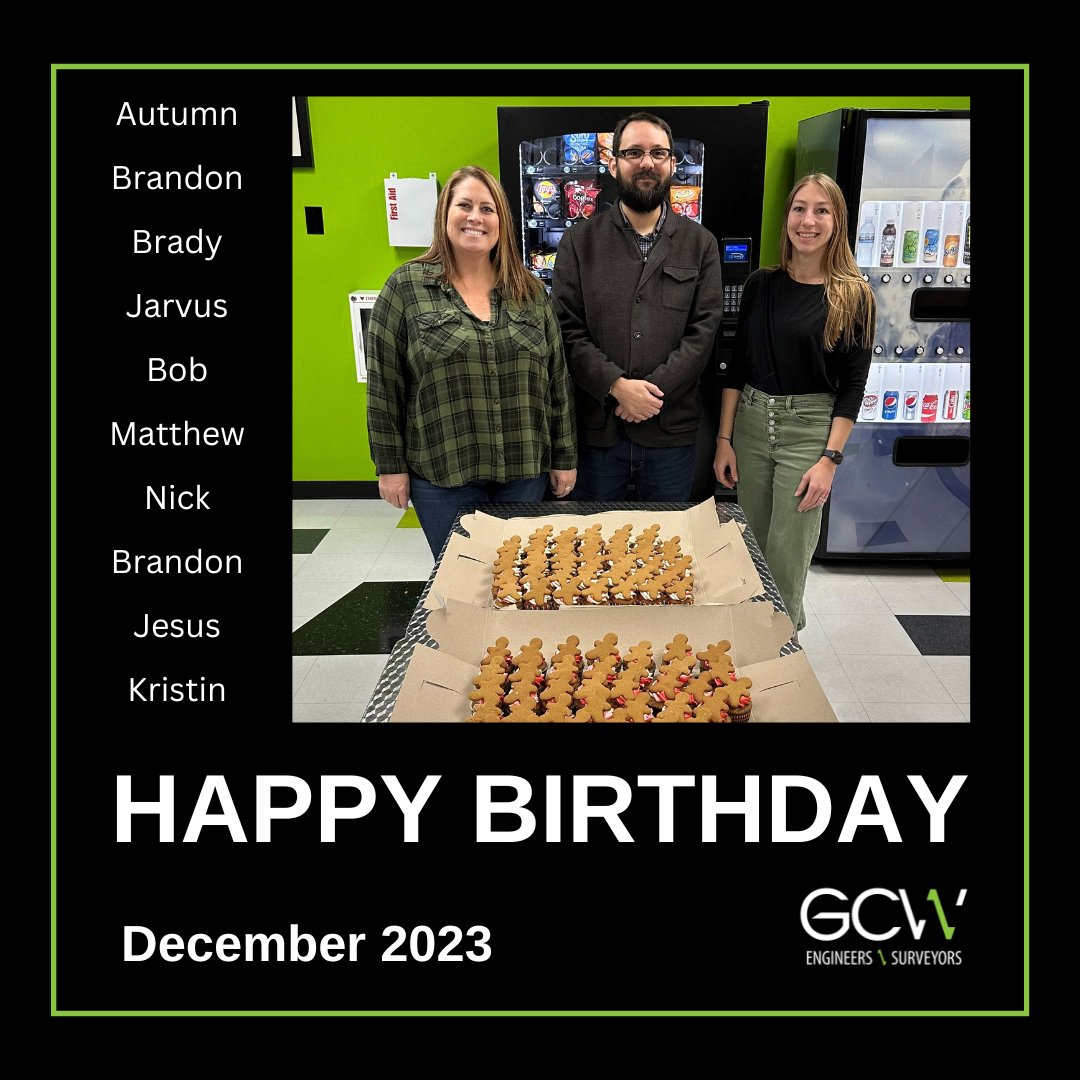 GCW_Eng's tweet photo. Happy Birthday to all our employees celebrating in December!
#DecemberBirthdays #LifeatGCW #EngineersHaveFun https://t.co/WY2GiNdIks