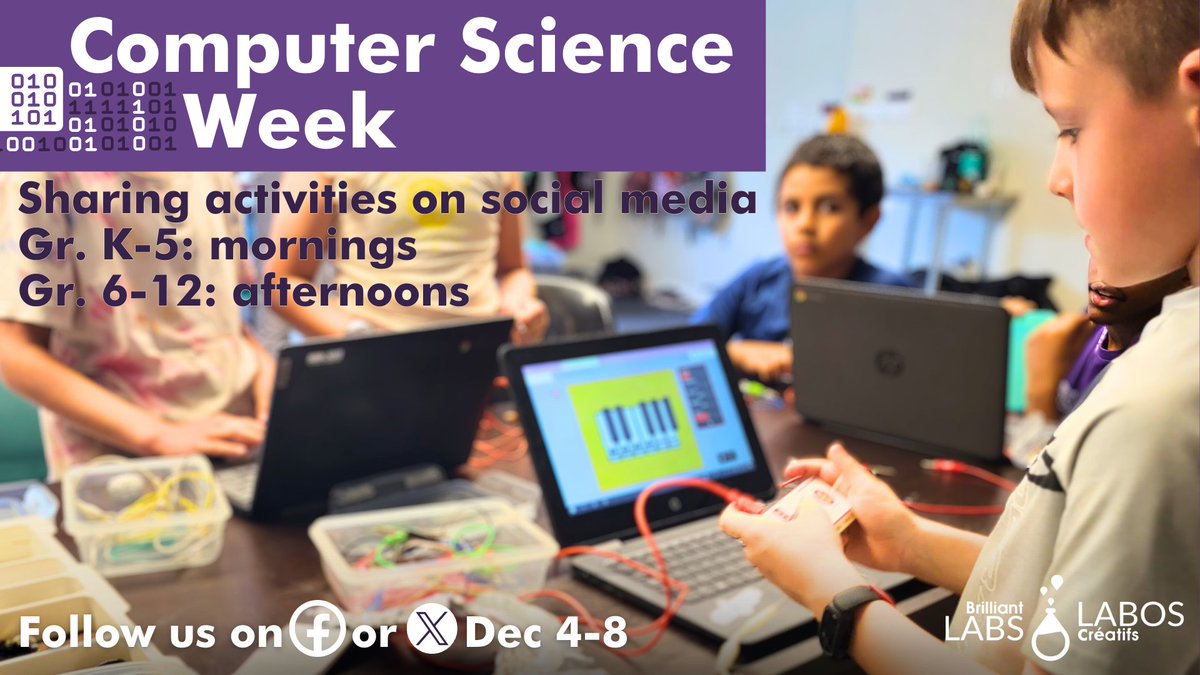 Ready for #ComputerScienceWeek? Follow us on Twitter to enjoy resources for coding in your classroom throughout the week Dec 4-8! 😎🧑‍💻
Follow us and subscribe to our page!