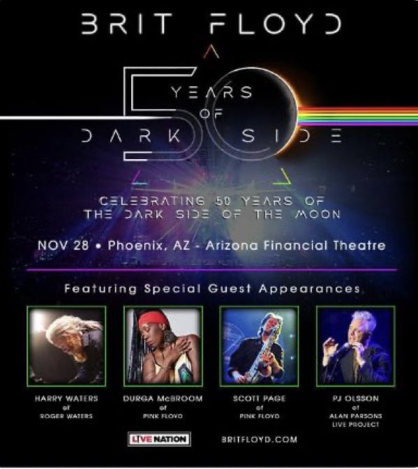 Brit Floyd (@britfloyd) on Twitter photo Tonight wraps up our 2023 tour of celebrating 50 years of Dark Side! <a href="/VenturaTheater/">Ventura Theater</a> Special guests @mrsdurgamcbroo <a href="/iamscottpage/">Scott Page</a> Harry Waters, PJ Olsson from <a href="/TheOfficialAPP/">The Alan Parsons Project</a>
surl.li/nprvk Tonight wraps up our 2023 tour of celebrating 50 years of Dark Side! <a href="/VenturaTheater/">Ventura Theater</a> Special guests @mrsdurgamcbroo <a href="/iamscottpage/">Scott Page</a> Harry Waters, PJ Olsson from <a href="/TheOfficialAPP/">The Alan Parsons Project</a>
surl.li/nprvk