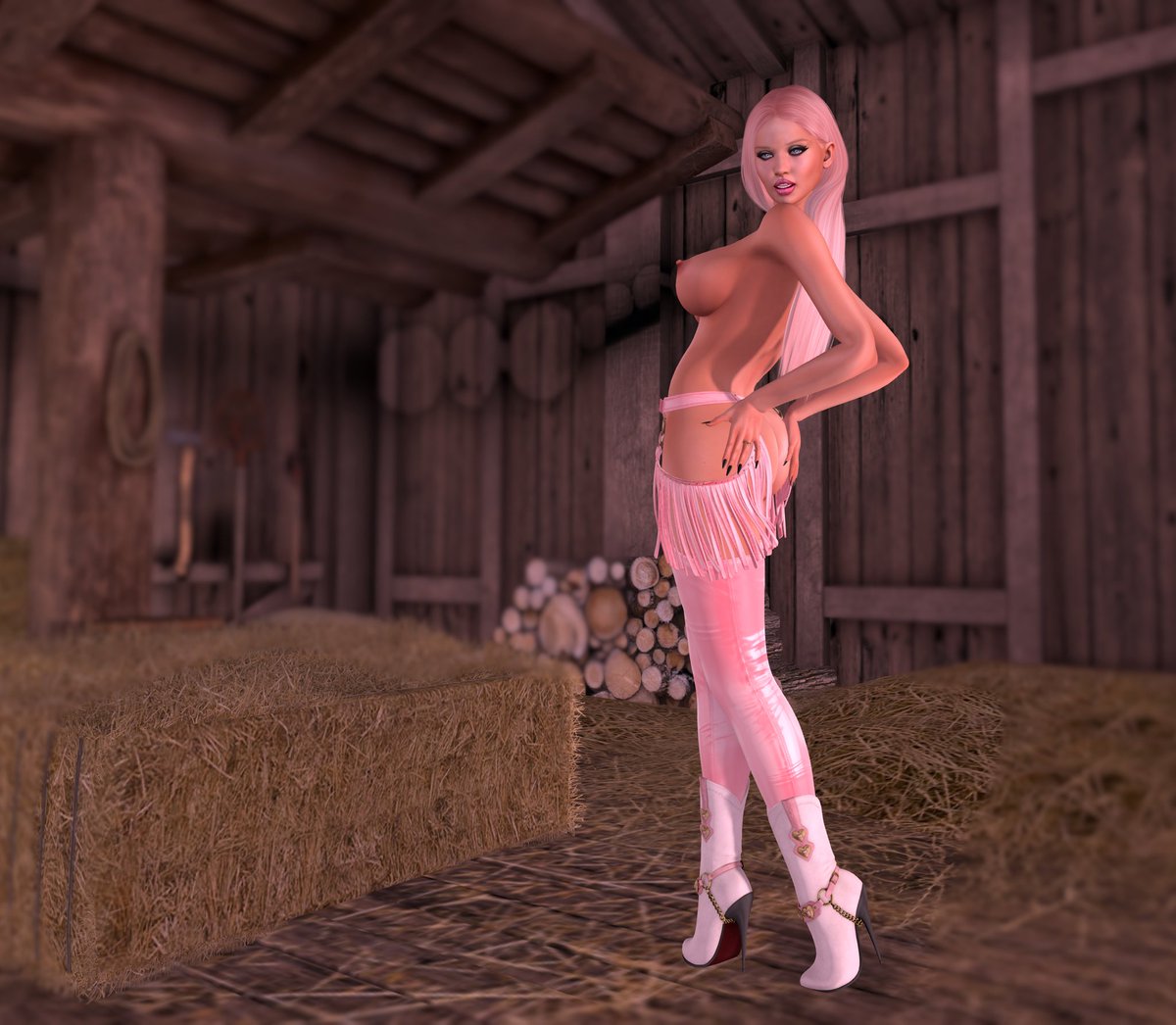 river_venus's tweet photo. #TheSexiestPornstarsSL #SexiestHotShots #SecondLife #VirtualPhotography #sl #virtualworld #Metaverse #Stunning #blonde #legs #chaps #tits #boots

In my chaps and boots https://t.co/tVhQpuo19L