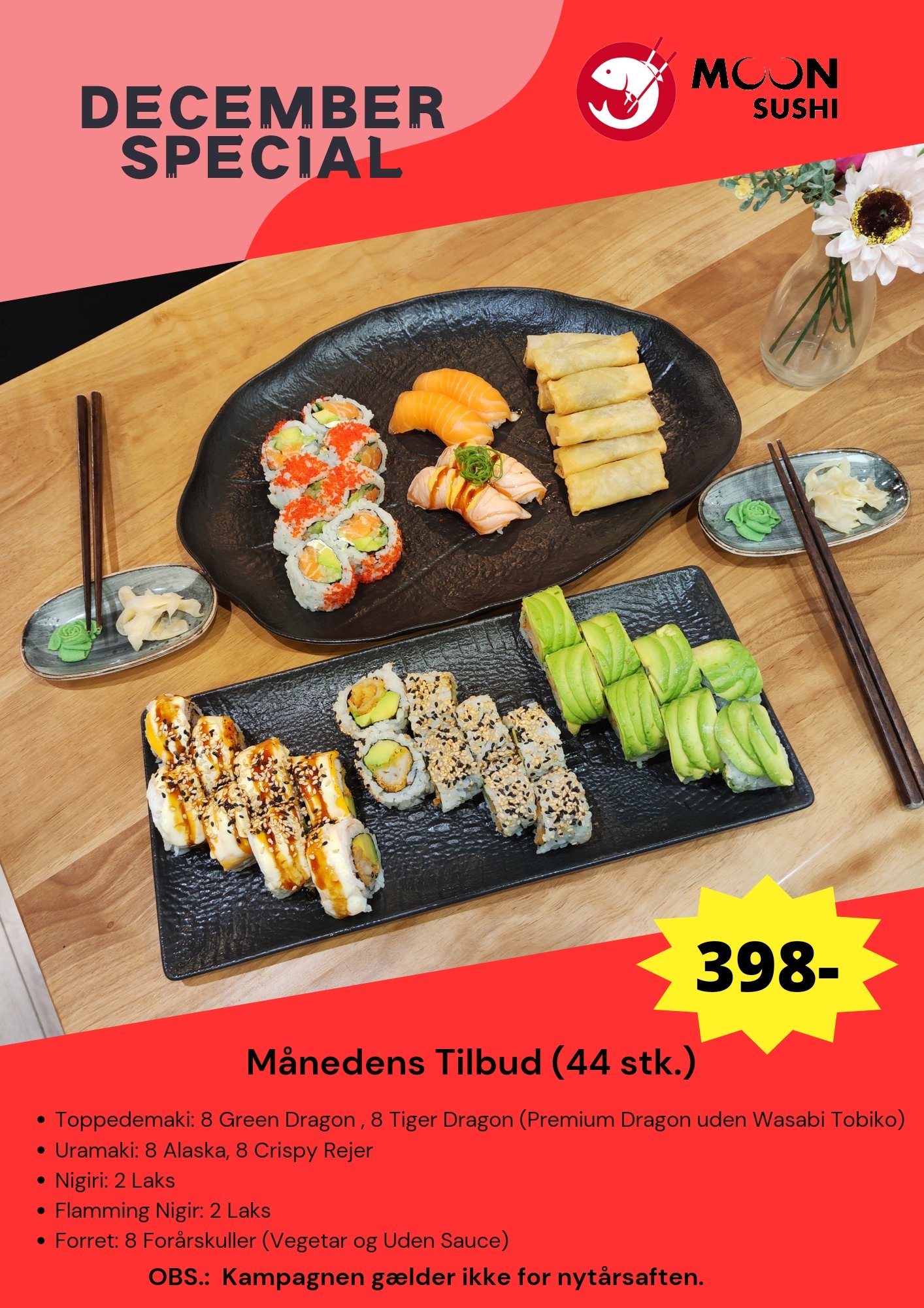 Moon outlet sushi menu