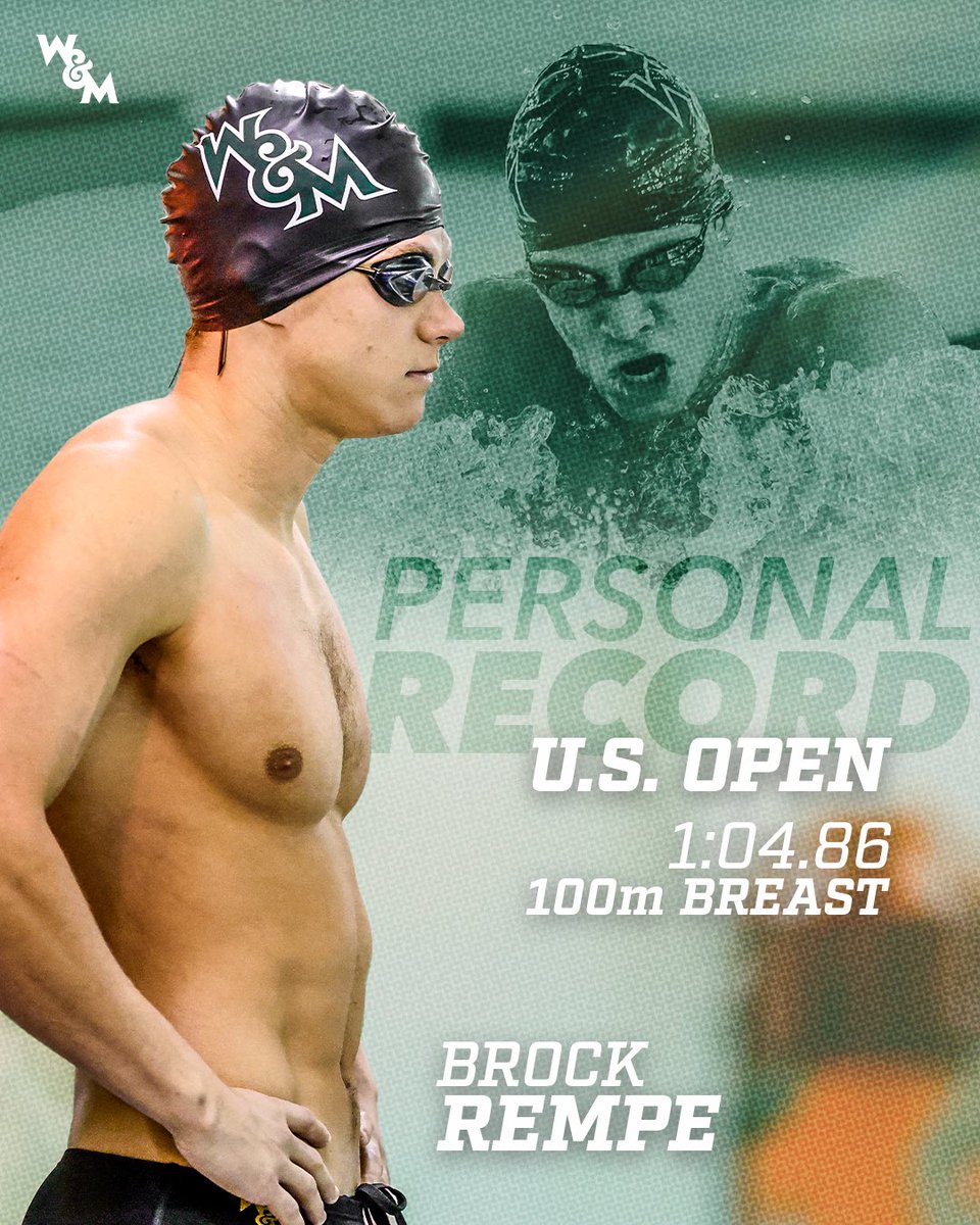 WMTribeSwim's tweet photo. A big performance on a big stage๐ช
Brock swam a personal-best 100m Breast time at the US Open!
#GoTribeGo x #ToyotaUSOpen https://t.co/3FBhA3pbgy