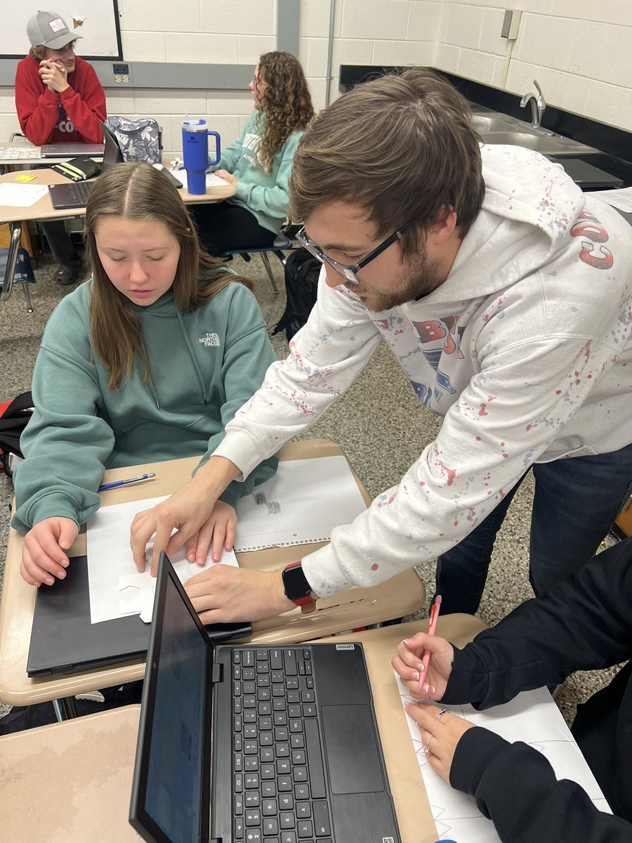 MissBea233's tweet photo. Mr. Farmer’s students working on tessellations as a review in Math II! https://t.co/XSB7OBigxV