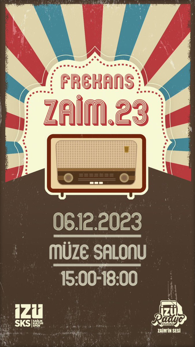 İzü Radyo Kulübü olarak sizlerle tanışmak için sabırsızlanıyoruz!🥳Birbirinden farklı ve eğlenceli oyunların olduğu ikramlarımızın da bulunduğu Radyo Açılış Şenliği Frekansımıza davetlisiniz.Hem karnımız doysun hem de eğlencemiz olsun diyorsanız doğru adrestesiniz.📻
#zaiminsesi