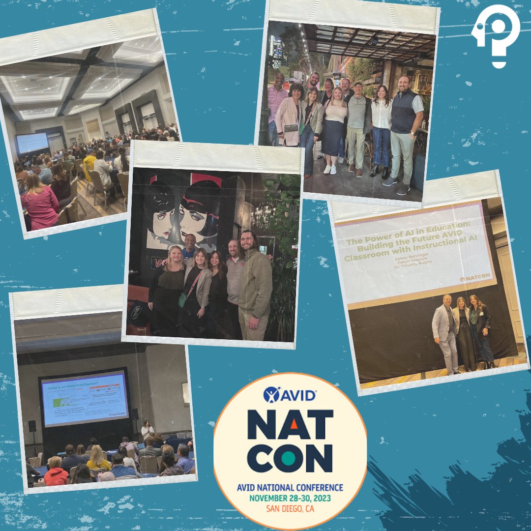 Thank you so much to our partners at  AVID for putting on such a fun, insightful, and enriching convention that we will not forget! We can’t wait to join you all again next time! #BuildingTheFuture #AIinEducation #InstructionalAI #EdTechCommunity #AVIDNatCon2023