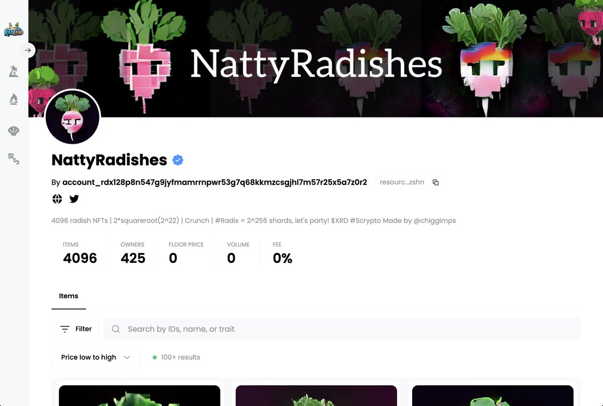 Heeeeeeeey you remember me ... #RadishNation is here to make Babylon crunchy! One of the oldest NFT collections on #Radix has finally made it to Mainnet; claim ability and gorgeous radishes in your wallet will be announced soon.

<a href="/RadLandNFTs/">RadLand: Radix's #1 Marketplace 🏝️</a>  $XRD