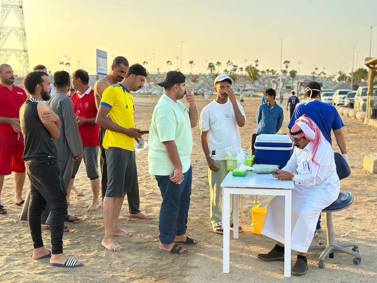 WajehHealth's tweet photo. قام مركز صحي النهضة بالوجه بتفعيل حمله الانفلونزا الموسمية بمنتزه زاعم وذالك من خلال اعضاء الفريق الصحي بالمركز الممرض سليمان عوض الرشيدي و مراقب الوبائيات إبراهيم محمد الغبان  بمتابعة مدير المركز الاستاذ  نواف مصيليح البلوي https://t.co/BvFZSHgsoP