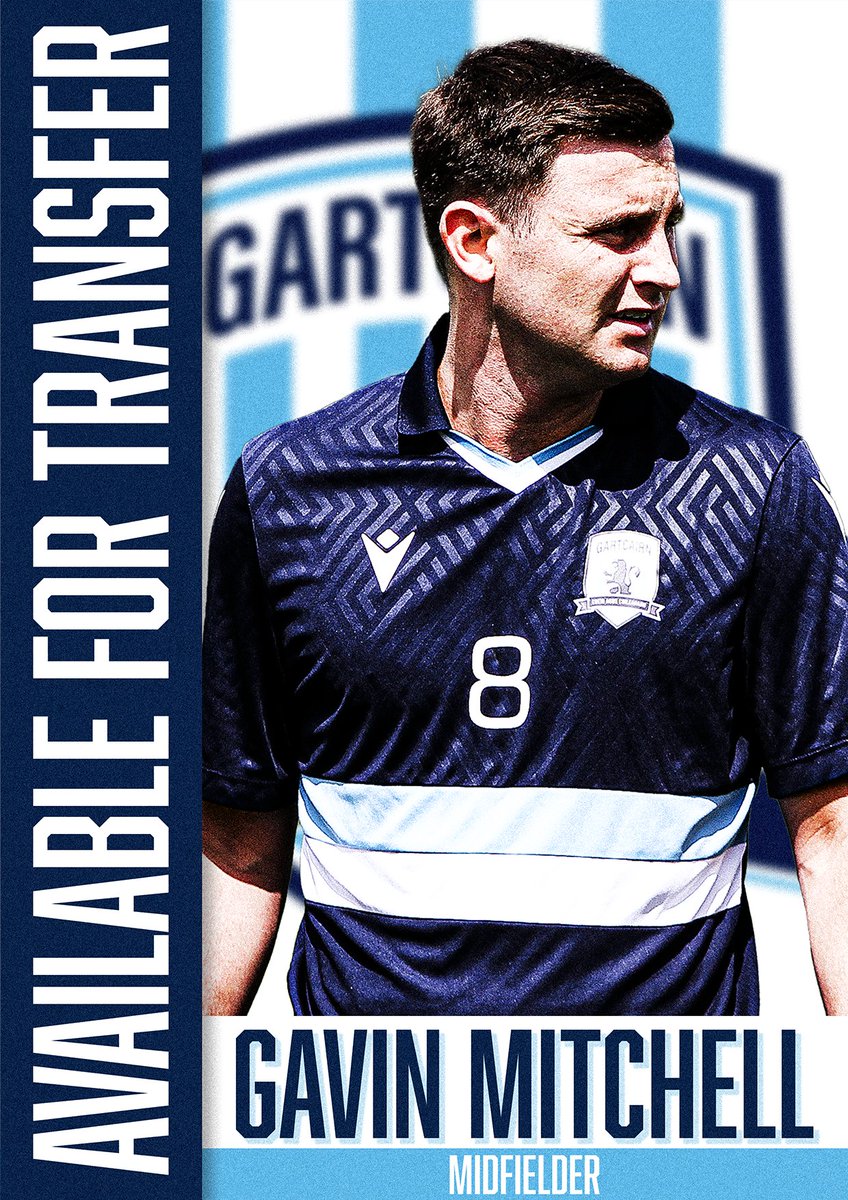 gartcairnfc's tweet photo. PLAYER AVAILABLE FOR TRANSFER
Midfielder, #gavinmitchell has been made available for transfer.
Gavin's previous clubs include @StCadocsSeniors , @darvelfc , @KLFC_official and @queensparkfc
All interested clubs should contact Craig on 07949054206. https://t.co/LnGeVexchi