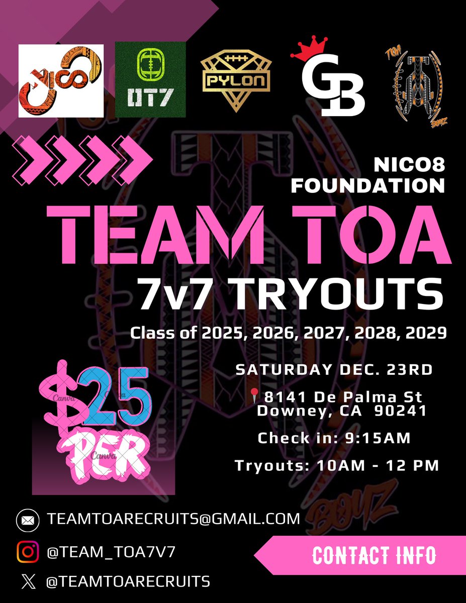 It’s that time of the season! Let’s get these TOA BOYZ rollin’. Tryouts on Dec.23rd! #TeamTOA #TOABOYZ #NationalTeam <a href="/coachL130/">Be True To The Game</a>
