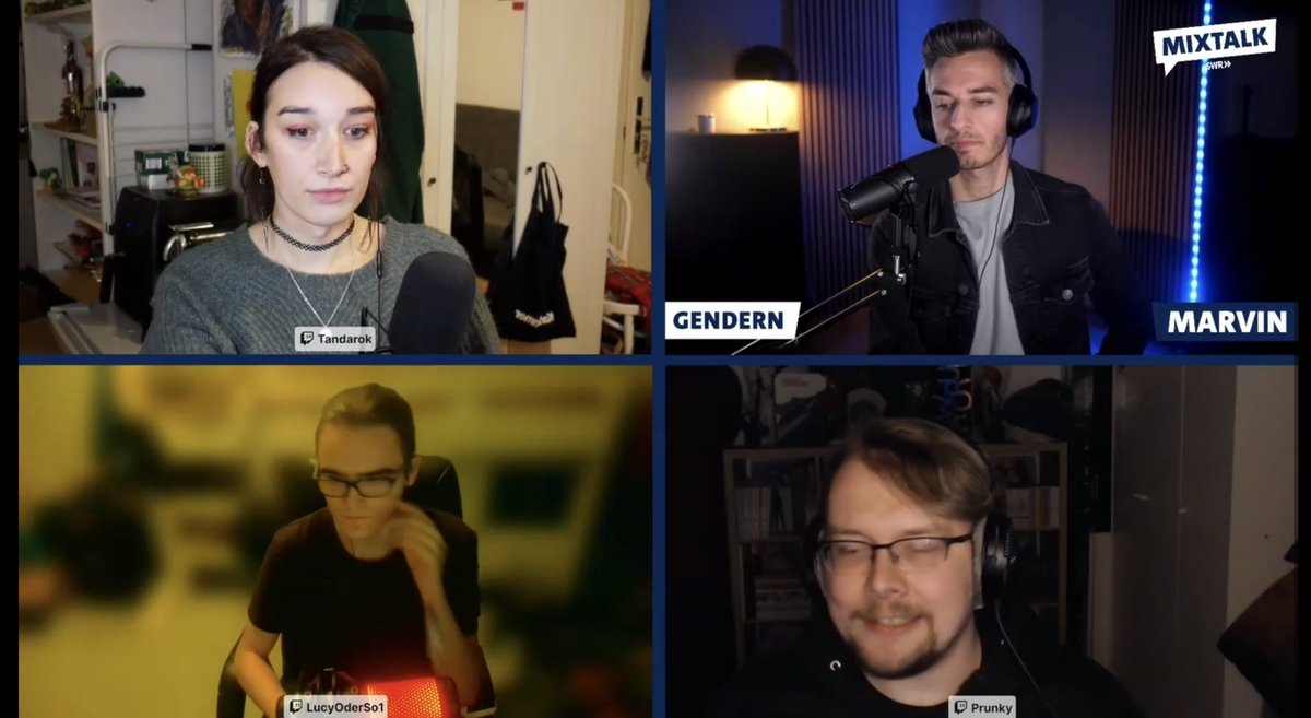 FrauLilaLila's tweet photo. Habe mir jetzt den #Mixtalk auf dem Kanal der #ARD auf #Twitch zum Thema "Gendern" reingezogen. Es entbehrt nicht einer gewissen Komik (oder Tragik?), dass ernsthaft die ersten 1,75 Stunden über geschlechtergerechte Sprache debattiert wird OHNE eine einzige Frau -1- https://t.co/TiAyszUKcL