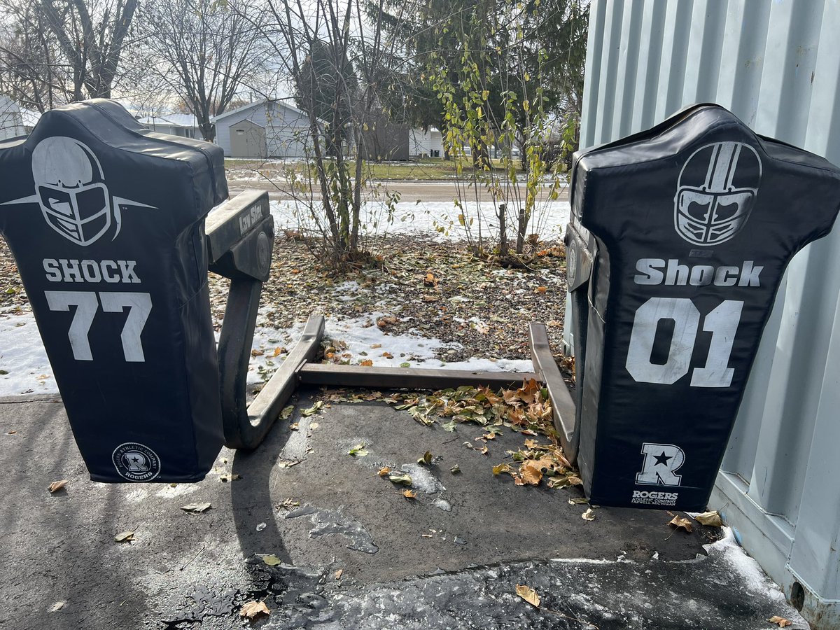 Contact me if you are looking to purchase any of this equipment-much cheaper than going through vendor!  Menasha Football equipment - need to downsize:)