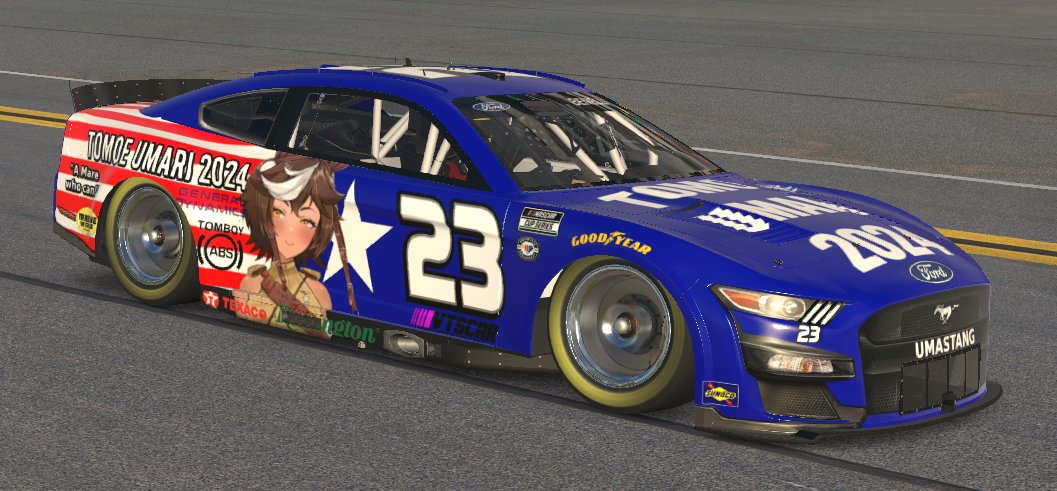 TrazioneAWD's tweet photo. And so i decided to spend 14 dollars to become a walking billboard in Iracing when racing Next Gens
Presenting the Ford UMastang! ready to draft behind you! Promoting Future US President Tomoe🫡
#UmARTi #TomoeUmari2024 https://t.co/f6Ts3k1vzU