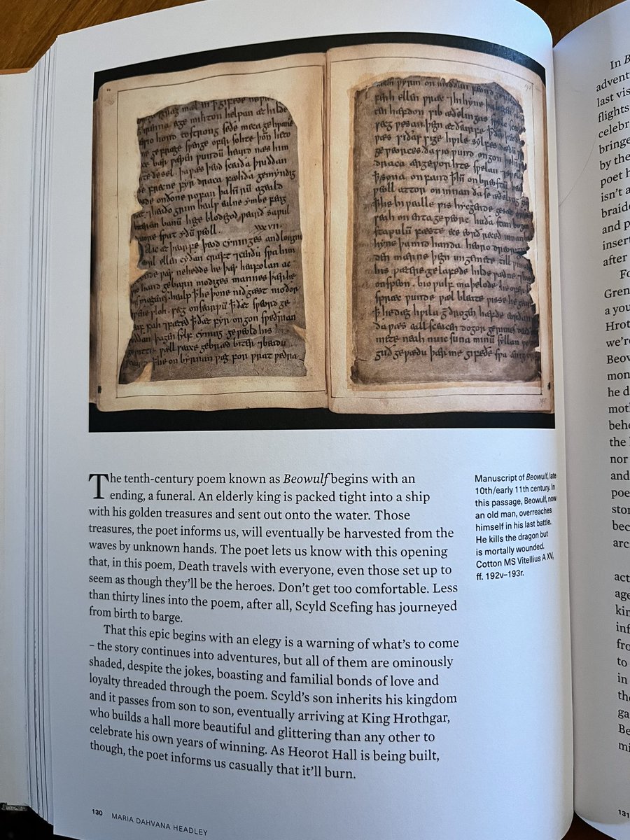 I wrote an essay for the @britishlibrary's extremely beautiful exhibition book, Realms of Imagination, edited by @TanyaKirk & @MJRSangster. It's full of incredible writing about fantasy literature. My essay's about storytelling immortality in Beowulf. You want this book!