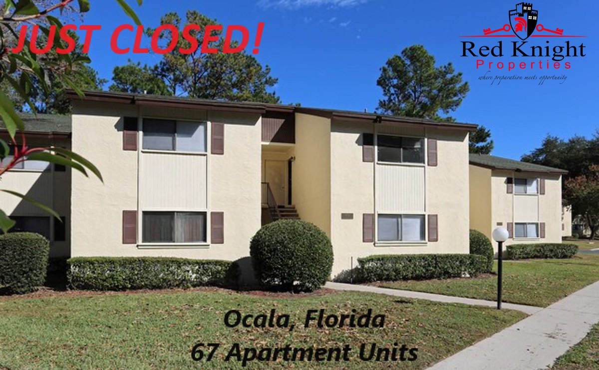 a_scandariato's tweet photo. JUST CLOSED! Pleased to announce Red Knight Properties' acquisition of Village Square, a 67-unit Class B middle market value-add multifamily ‘workforce housing’ opportunity in Ocala, Florida.

@redknightprop https://t.co/OsC32zNUdP