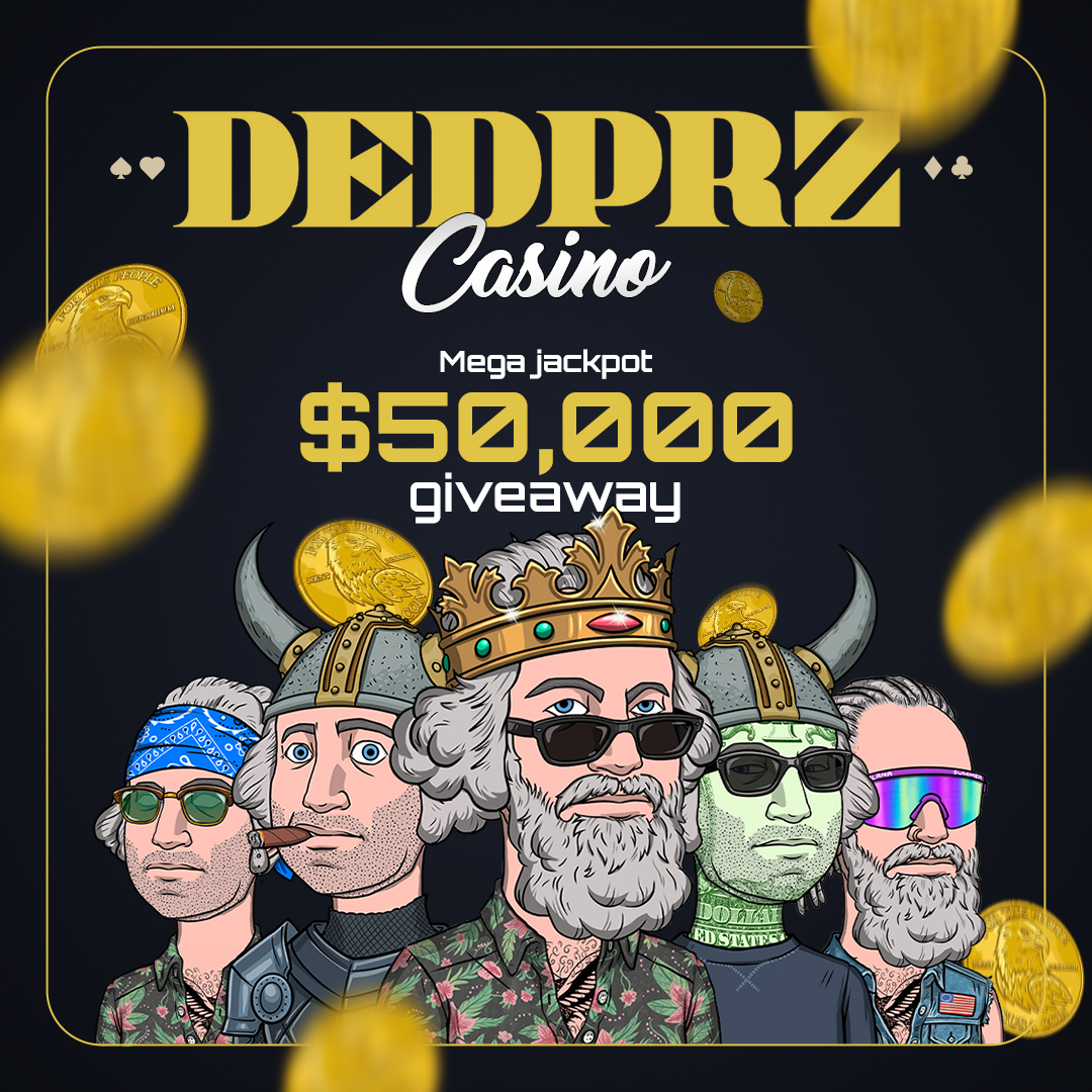 🪙$50,000 GIVEAWAY BY DEDPRZ CASINO🪙

To celebrate the successful launch of our $USA token. We are doing what we promised. That is, reward our biggest supporters, our community. ♥️ 

We will be giving away 20% of the taxes generated on our launch day to 5 lucky winners. That