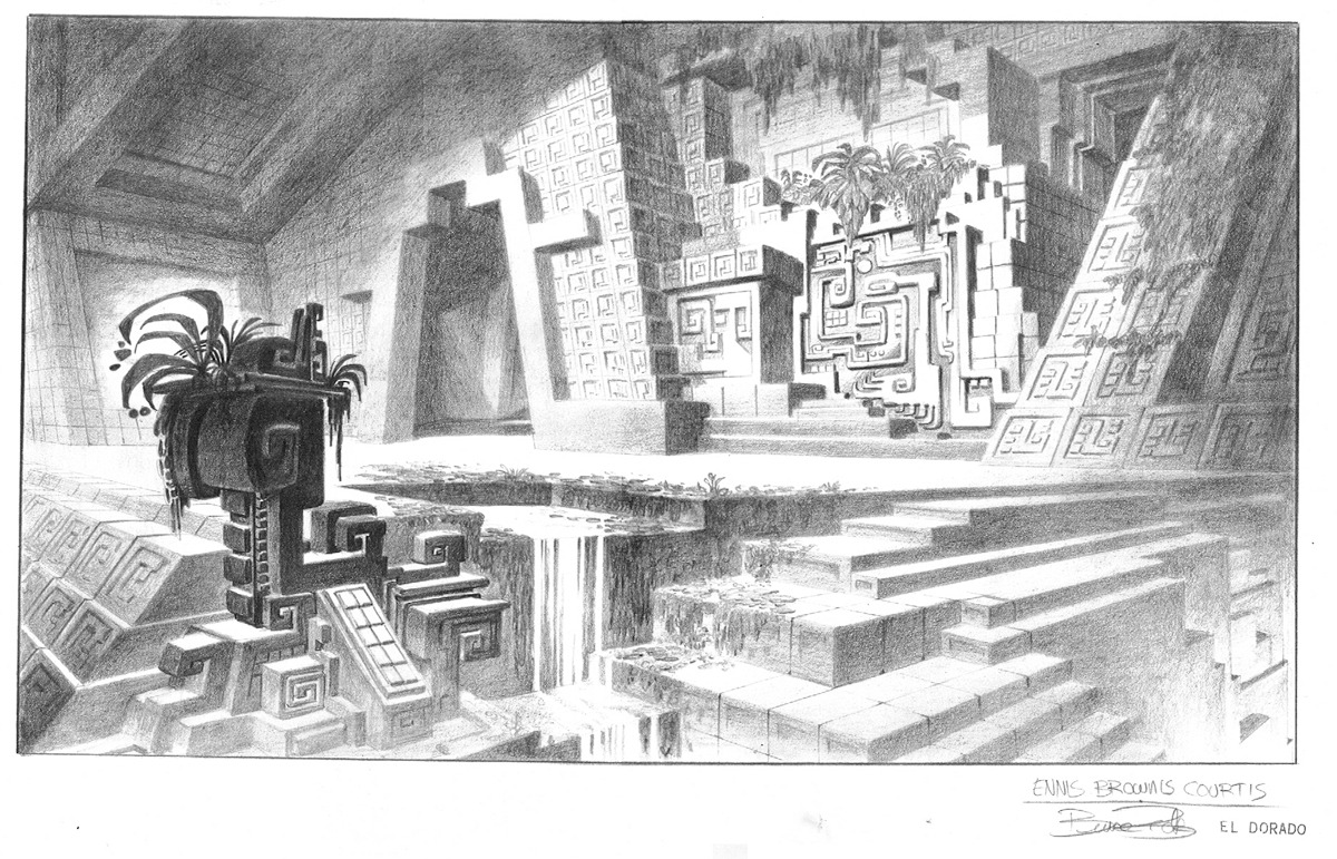 「Road to El Dorado concept art by the great Bruce Zick @Bruce」Jorge R