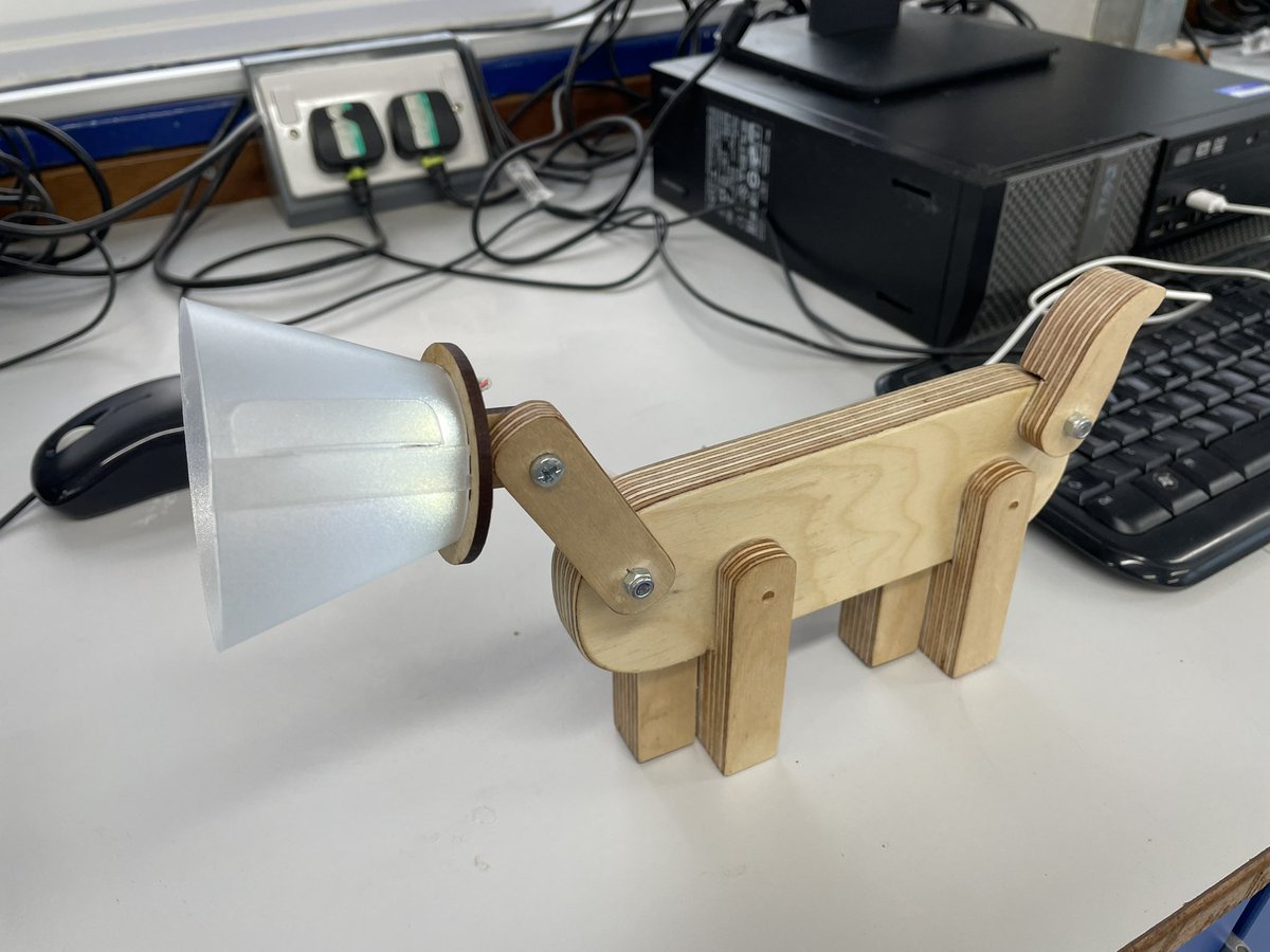 Not food , I know. One of my year 8 students has finished her lamp. Designed by herself and the quality of finish is amazing

Emily Dummet you are amazing
