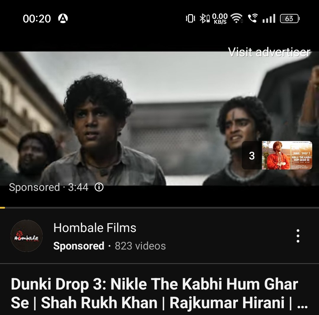 Was Watching #DunkiDrop3 but #SalaarTrailer Ads comes in between
Ads and Bots #Salaar makers only survive on these cheap things 

#Dunki 🏆✅💯