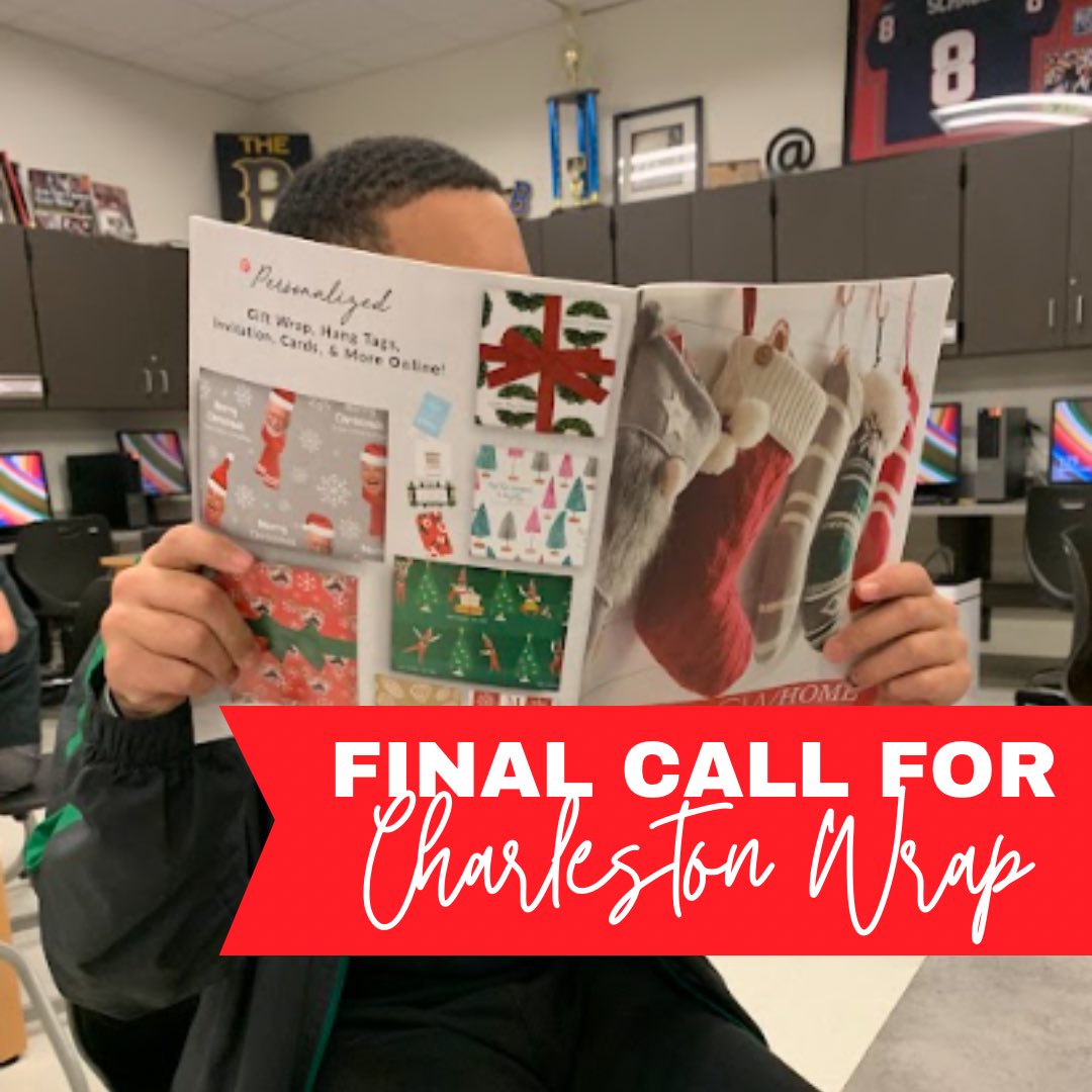 Monday, December 4th, is the final day for Charleston Wrap orders. Get your last minute gifts ASAP!! 

Link to order: shorturl.at/csHTX