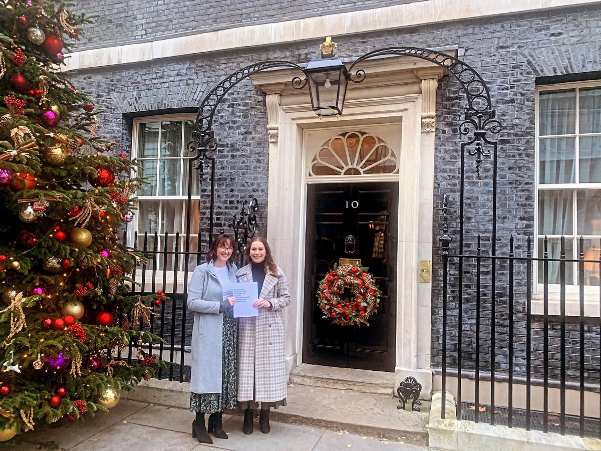 Still pinching myself that this happened today. To be able to be able to give our report to no.10 is a landmark. We’ve come so far on our journey with @ScrubSurvivors . We’ll be waiting to hear from you @RishiSunak #MedTwitter #sexisminhealthcare #womeninhealthcare