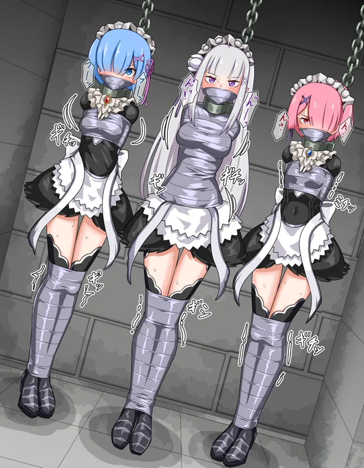 skebました～!ドジメイド衣装(FEH)な3人です