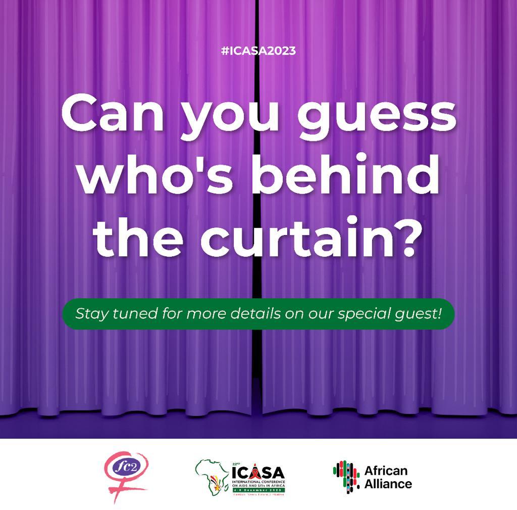 FC2FemaleCondom's tweet photo. Are you heading to Harare for #ICASA2023? We’re bringing a special guest with us. Who is she? Stay tuned for more details. https://t.co/rEQ1qioewz