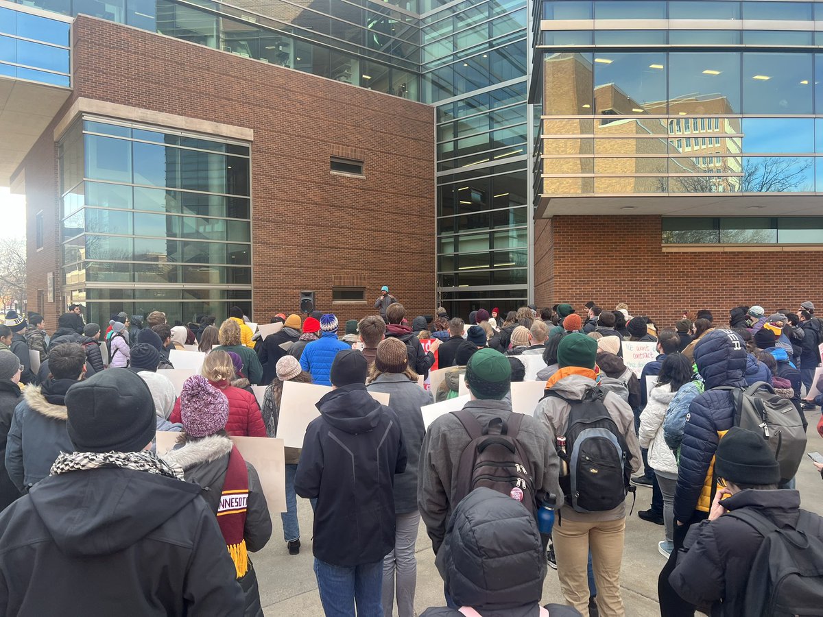 Great turnout at @umnglu’s rally today at the UMN right now!