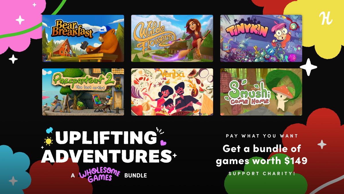 Introducing our first-ever @Humble Bundle... Uplifting Adventures: A Wholesome Games Bundle! Pay what you want for a variety of wholesome favorites that will benefit Save the Children, an organization delivering lifesaving aid in Gaza. humblebundle.com/games/upliftin…