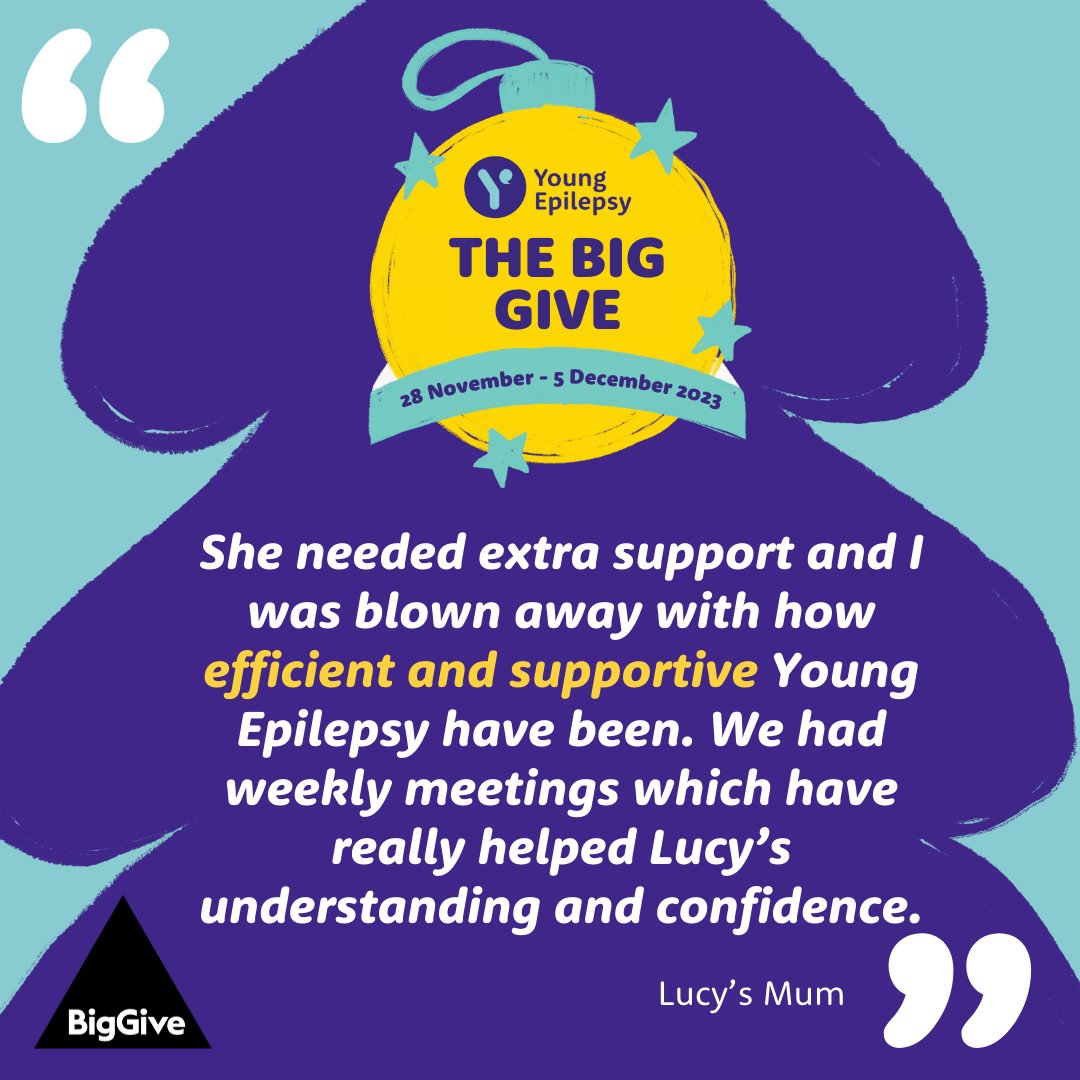 We need your help to reach more children like Lucy. This Christmas we've partnered with the @BigGive, where your donation will be worth DOUBLE! donate.biggive.org/campaign/a0569…

Unable to donate? Then please share this post 💜

#YoungEpilepsy #BigGive #BigGiveWeek #ChristmasChallenge