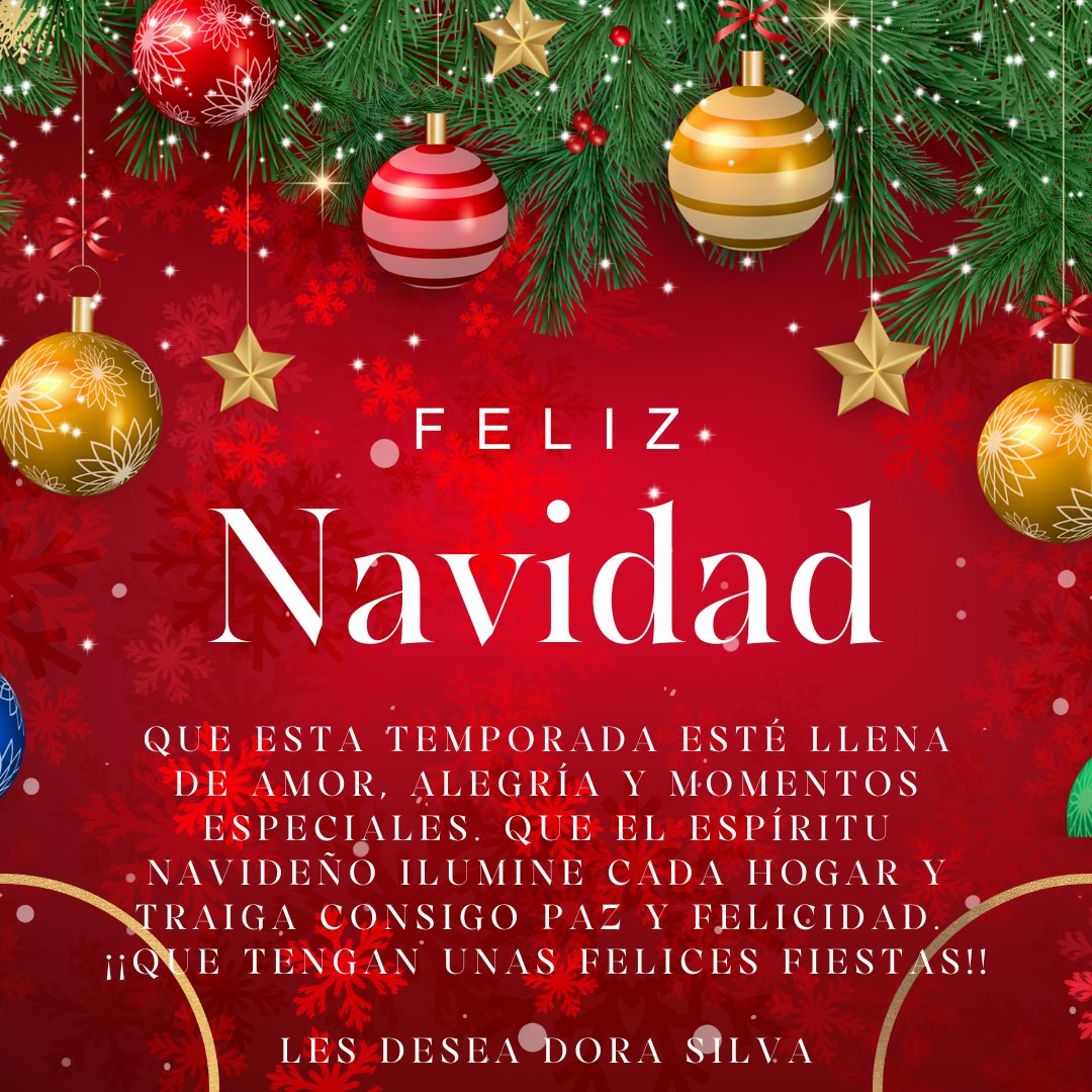 Dora_SilvaM's tweet photo. ¡Feliz Navidad para todos ustedes y sus seres queridos! https://t.co/spoPjU6rVI