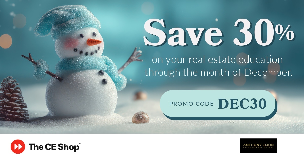 AnthonyDjonLRE's tweet photo. 🎁📚 'Tis the season to boost your real estate skills! Get 30% off ALL Real Estate Products with code DEC30. 🏡 Explore the offerings at https://t.co/TZ5yXUuS2J and make this December a month of growth!

#discounts
#discountcode
#realestateskills https://t.co/q54jZ4JcA1