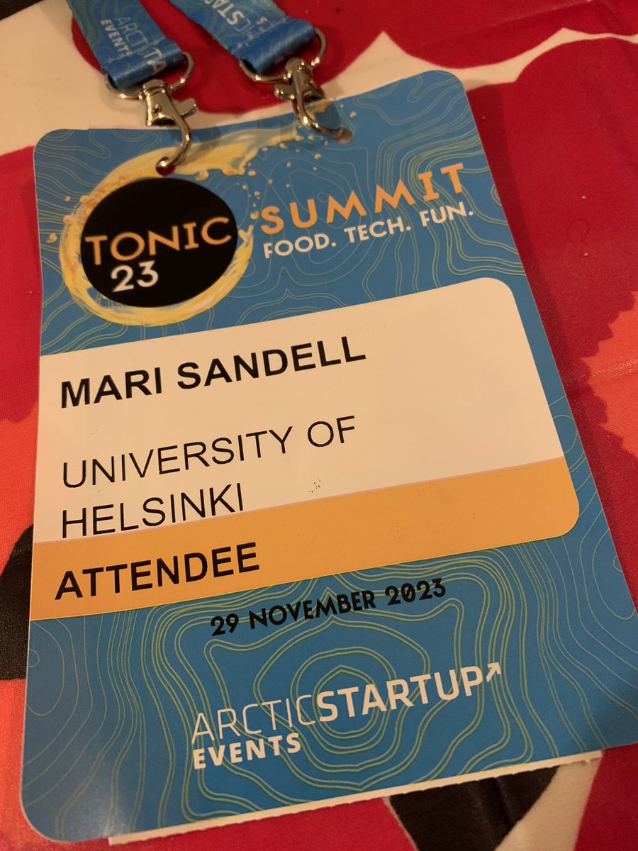 Sensorymari's tweet photo. What a great week for people in Helsinki and Finland inspired by #innovations. #foodsystems #tki Wed: Tonic Food Tech Business Summit, Thu: #yscience Fri: Slush. Menossa vahvasti mukana myös: @ViikkiFoodDF @AgriForHelsinki https://t.co/dFw9VOxYTt