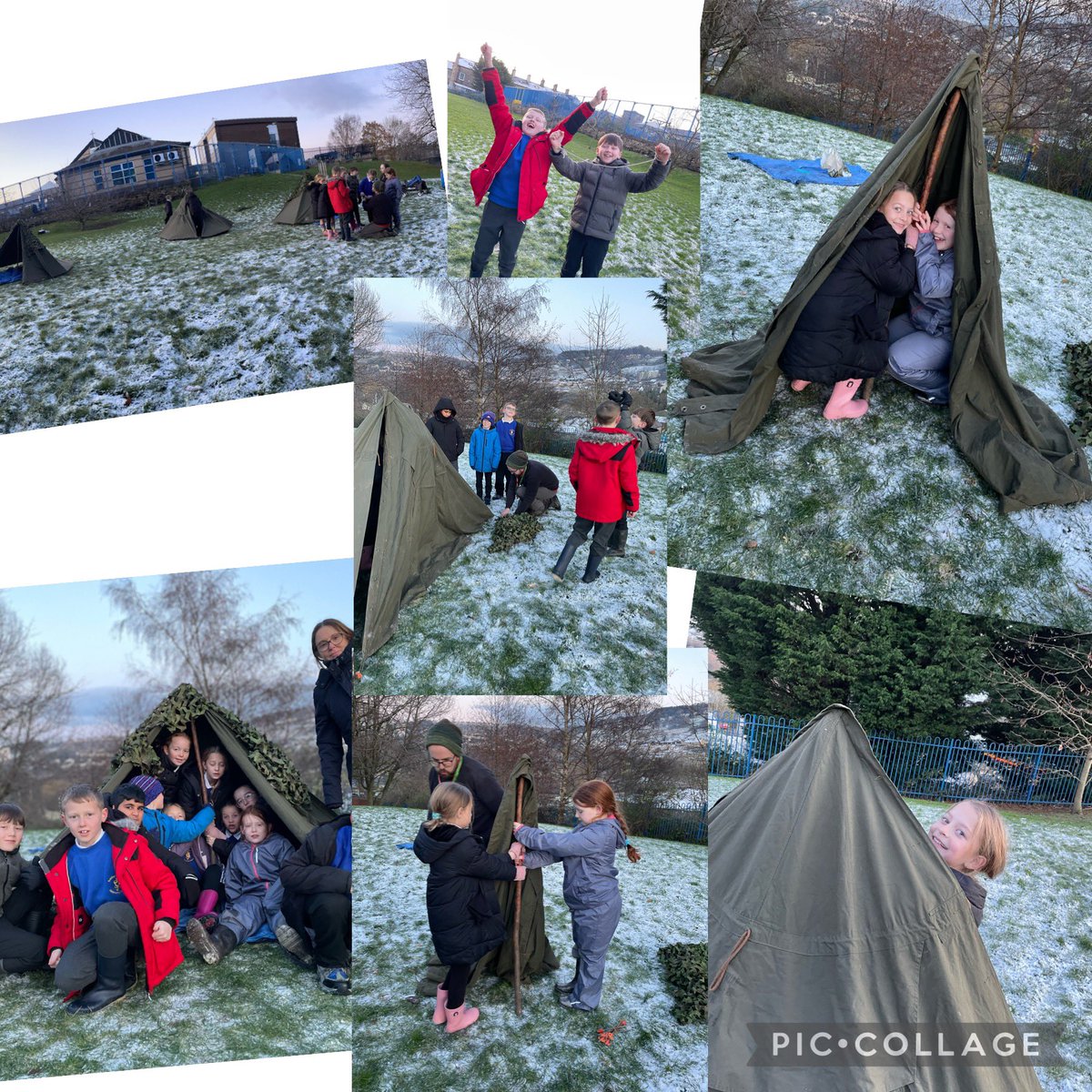 stjosephskly's tweet photo. A chilly after school “Go Wild” club. Getting out of “handcuffs” making their own Polish Lavuu tent and finished off creating a wooden Christmas tree decoration. #SJKoutdoorlearning @GoWildOutdoors @bcw_cat #funfilledfriday #TeamWorkMakesTheDreamWork https://t.co/s5YPmjR5IX