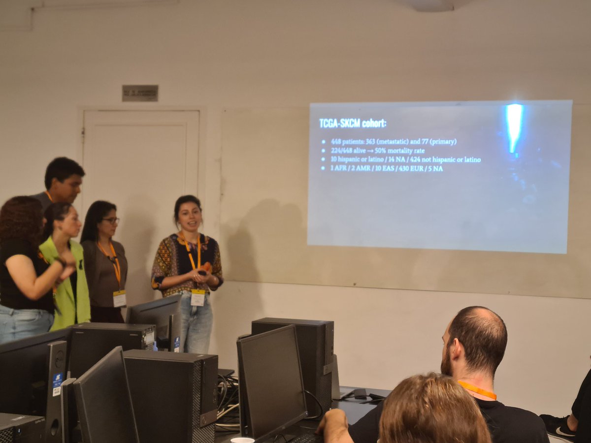 Daniela Robles @daniela-oaks.bsky.social (@daniela_oaks) on Twitter photo We close <a href="/eventsWCS/">Wellcome Connecting Science Learning and Training</a> #CanGenAnalysis23 with presentations by participants! All teams had to analyse TCGA data from different #cancer types and present its drivers, oncoplots, mutational signatures and clinical correlations. I think it was a success! 😀😀 We close <a href="/eventsWCS/">Wellcome Connecting Science Learning and Training</a> #CanGenAnalysis23 with presentations by participants! All teams had to analyse TCGA data from different #cancer types and present its drivers, oncoplots, mutational signatures and clinical correlations. I think it was a success! 😀😀