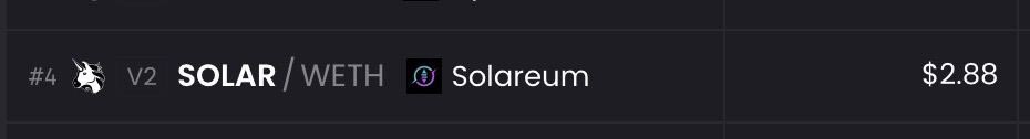 Johnnythebot_'s tweet photo. $SOLAR is now on top #4 trending on @dexscreener 🔥🔥🔥
#Solareum #SolareumBot https://t.co/XKhvTVcDOe
