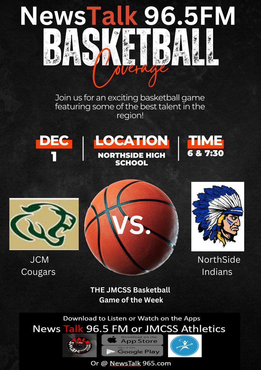 TheCoachTS's tweet photo. Should be an exciting game tonight at NS.  The Cougars invade the reservation to take on the Indians.   #newstalk965fm #Tennessee #highschoolsports #sportstalkradio #northsideindians #talkradio #JCMCougars #JKSN #SportsNews #Basketball  #jacksontennessee https://t.co/IaIt9ulRh4