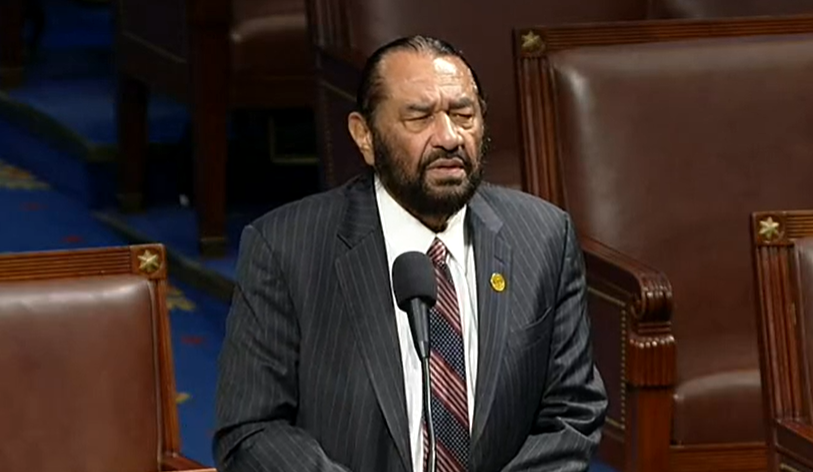 JeremySWallace's tweet photo. Why did US Rep Al Green, D-Houston, vote present on the vote to remove George Santos from Congress?

In speech on House floor he said: "I believe that the House made a mistake today."

He said the precedent opens door to make it easier to expel other members for whatever reason https://t.co/s8QRHxR4ZL