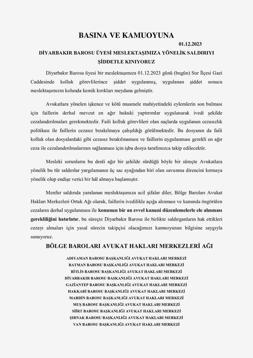 Hakkari Barosu Avukat Hakları Merkezi tweet media