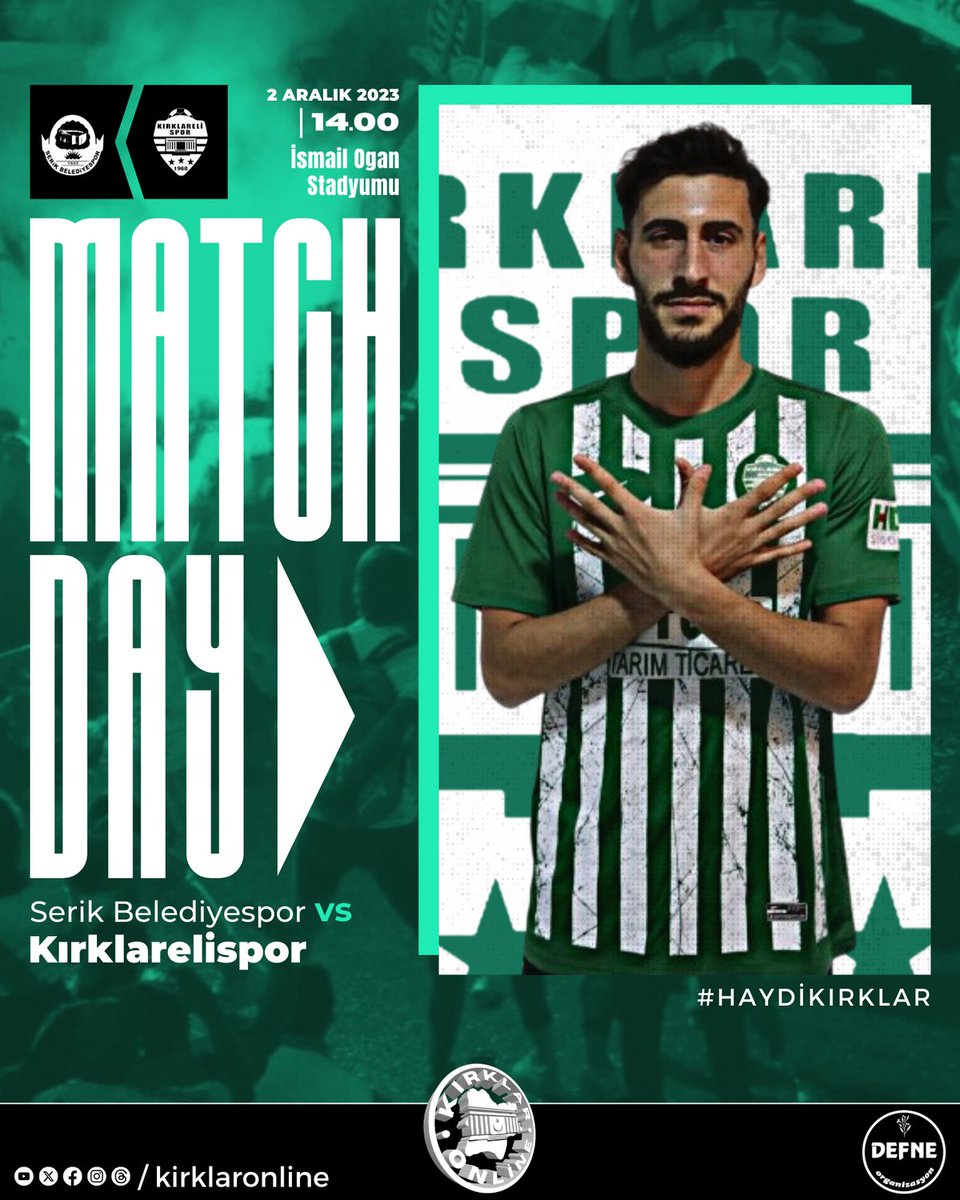 kirklaronline's tweet photo. 📢 | 𝙈𝘼𝙏𝘾𝙃 𝘿𝘼𝙔 🫵
#haydikırklar 

🆚 #serikbelediyespor
📆 02.12.23
🕑 14:00
📍 İsmail Ogan Stadyumu 

- 

- 

#kırklareli #kırklarelispor #kırklaronline #tff #mutluinsanlarkentikırklareli #kırklareliüniversitesi #klu https://t.co/V8aGuA2psQ