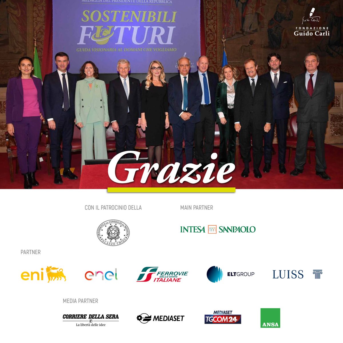 È stata una serata davvero emozionante.
Grazie di cuore alla Presidente <a href="/RomanaLiuzzo/">Romana Liuzzo</a> e a tutti i protagonisti intervenuti: la Vicepresidente di <a href="/Montecitorio/">Camera dei deputati</a> <a href="/AnnaAscani/">Anna Ascani</a>, il Ministro dell'Interno <a href="/Piantedosim/">Matteo Piantedosi</a>, il Consigliere della Fondazione Guido Carli #GiampieroMassolo.