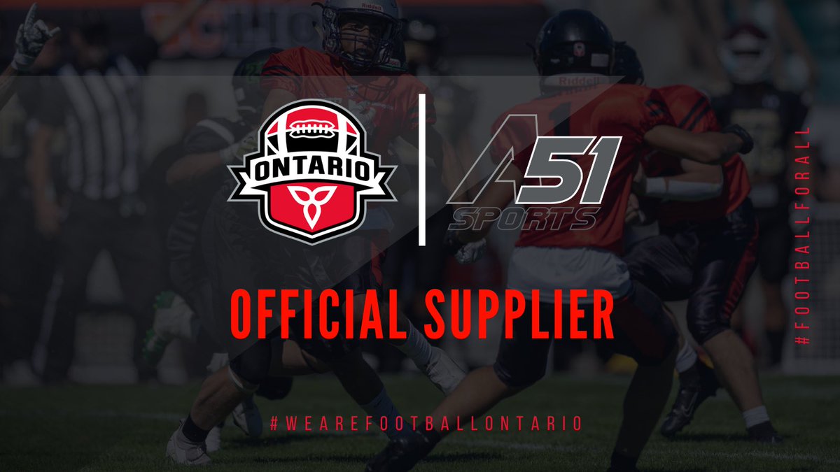 We are thrilled to announce our extended partnership with <a href="/SportsArea51/">AREA 51 SPORTS</a> through 2029 as the Official Supplier of Football Ontario! 

As a part of this agreement, Under Armour will become the Official Uniform and Sideline Look of Football Ontario!

More: footballontario.net/2023/12/01/foo…