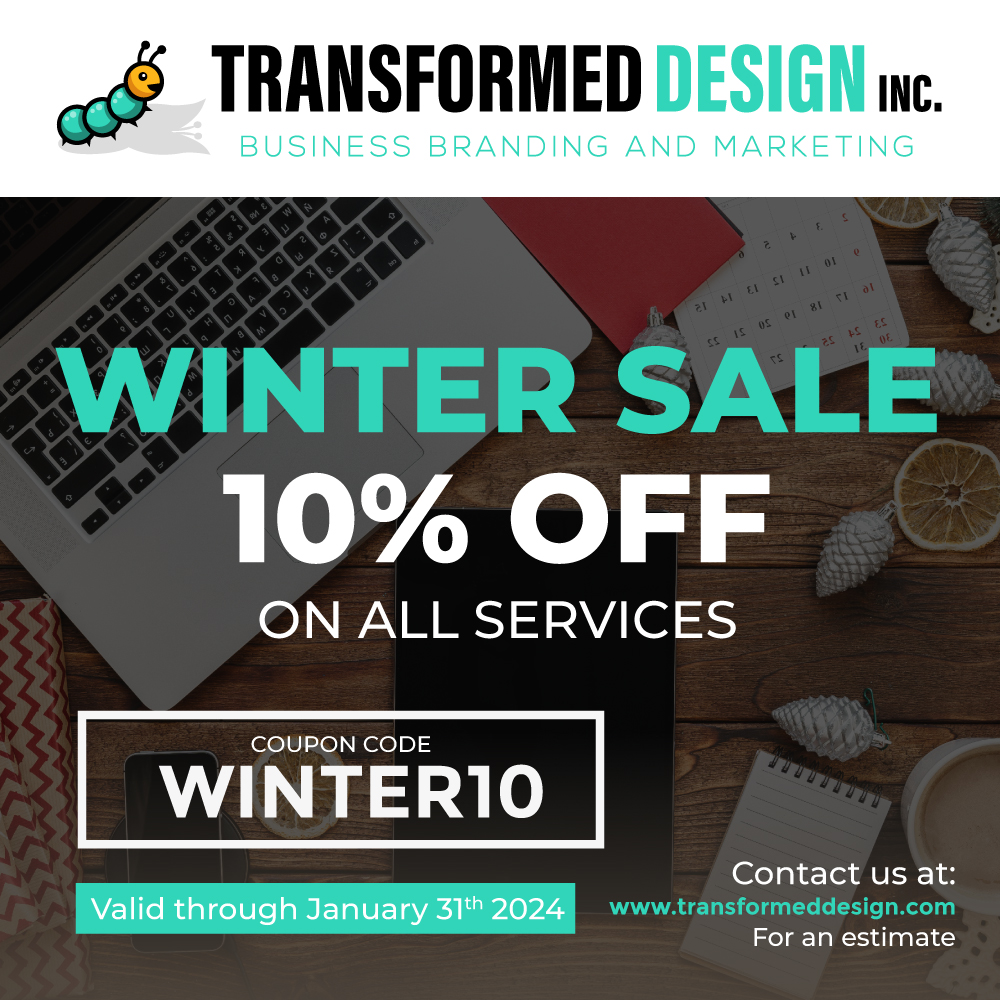 transformdesign's tweet image. Just  sent out an email blast to 100,000 potential business owners who can  benefit from our services. If you need brand and marketing solutions  that is cost effective and works. See details about our winter sale  promo that is valid for the next 2 months and contact us today!