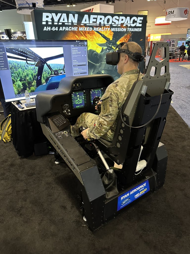 I/ITSEC has wrapped for 2023! Great to be with Vertex Solutions and show off our new Apache MOD for the HELIMOD Mark III+ and an F-16 MOD for our existing Immersive Training Device, both using mixed reality. We also showed off our MPMR device (Mixed Place Mixed Reality) TH-1H.
