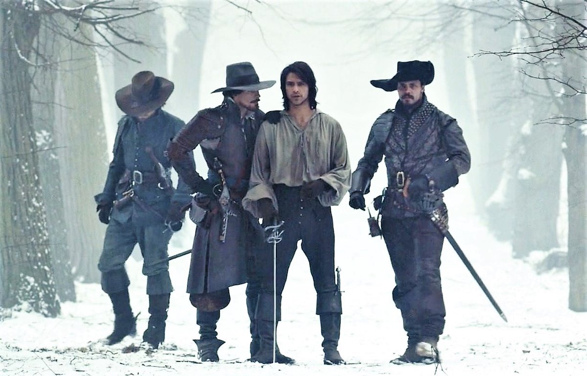 Just like here today &amp; yesterday 🌨️❄️🌨️
#MissingTheMusketeers 
Unfortunately no men in leather 🙁