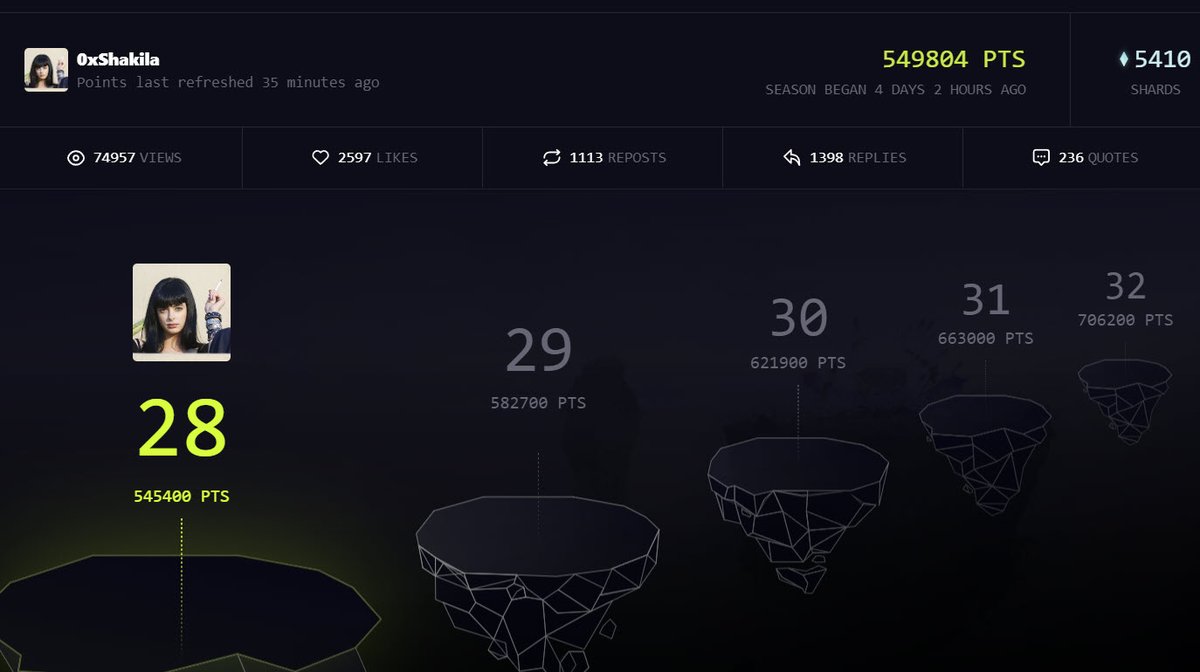 0xShakila's tweet photo. 🔥 Point Update 🔥
📷 549804 POINTS into the $PORTAL 
DO THIS TO GET SOME POINTS TOGETHER📷
@Portalcoin

📷 LIKE &amp; REPOST  
📷 QUOTE
what is your score? https://t.co/UZYngiRf6T