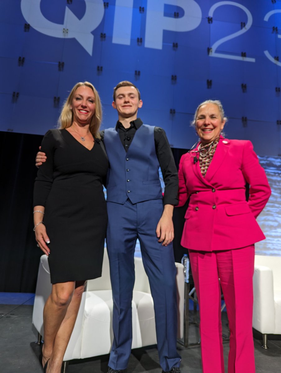 What an incredible trauma survival story featured at #TQIP23. Tate Reynolds was 11 when he was accidentally stabbed with a large steak knife through his chest and aorta. Thanks to the trauma team, including Dr Anne Rizzo, he shared his long road to recovery.