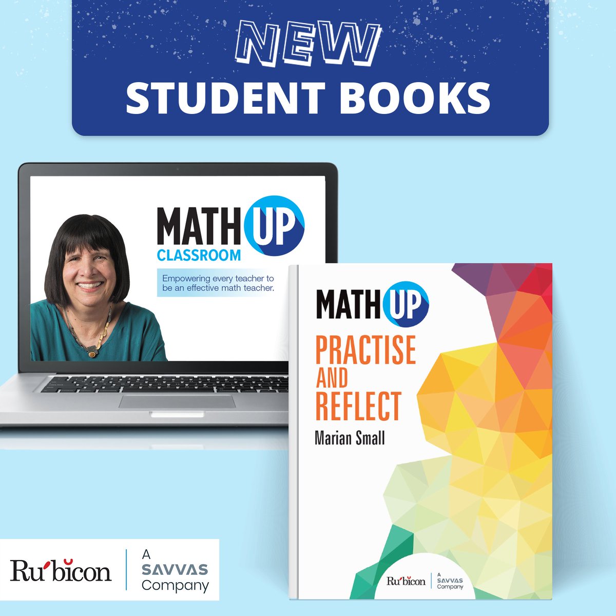 rubiconpubs's tweet image. 📘✨ MathUP Practise &amp;amp; Reflect – the perfect print companion to MathUP Classroom! Developed by Marian Small, these student books offer flexible practise with ample space for reflection. 📝💡 #MathUP #StudentPractice #reflectandlearn #math #TEACHers
