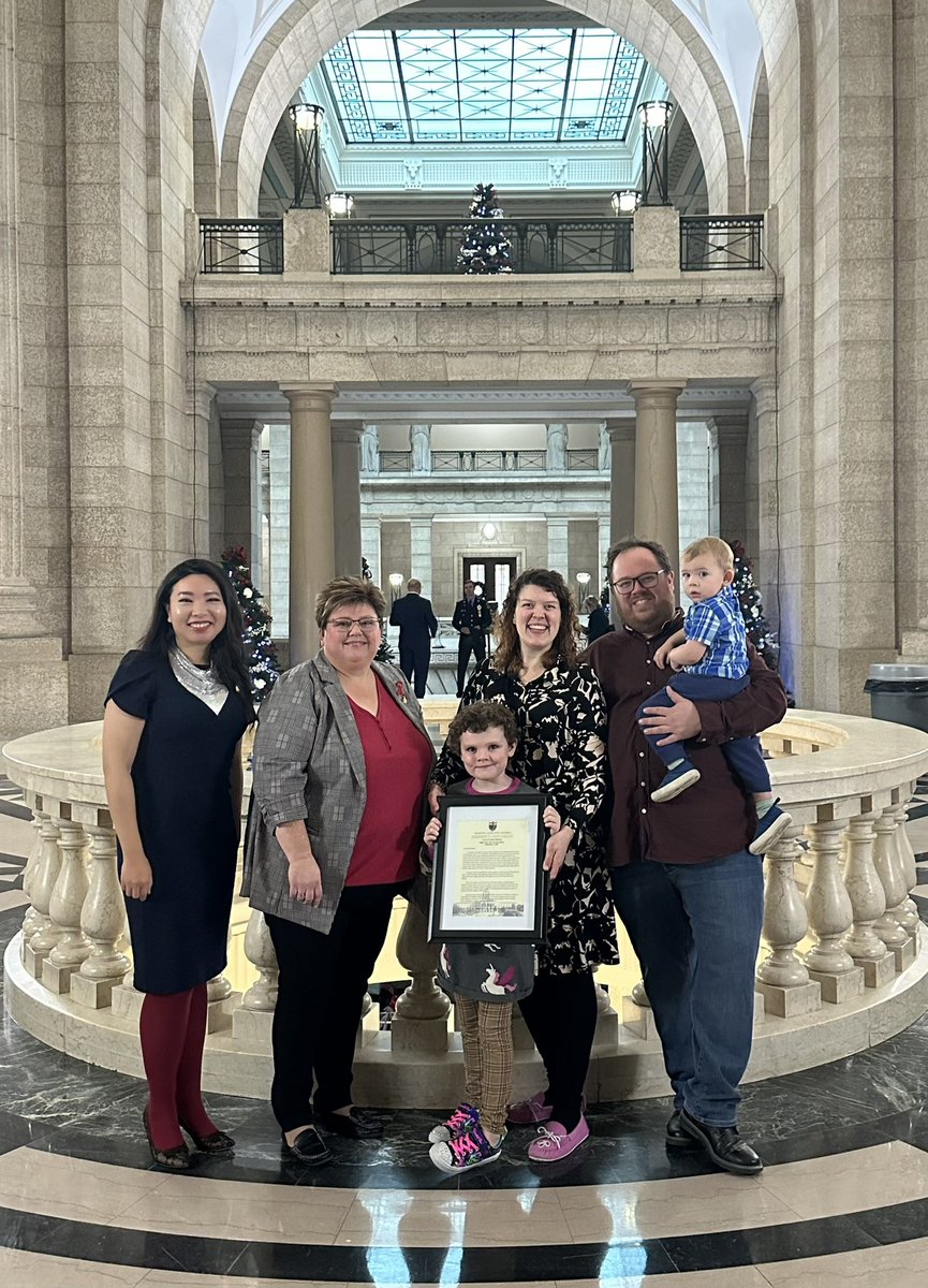 Congratulations to Anna, @MattMcLean1919, @ashleymckague family for being recognized by MLA @Cross4Seine today! Thank you for your long time advocacy work and help raise awareness of diabetes and related challenges. #DiabetesAwarenessMonth